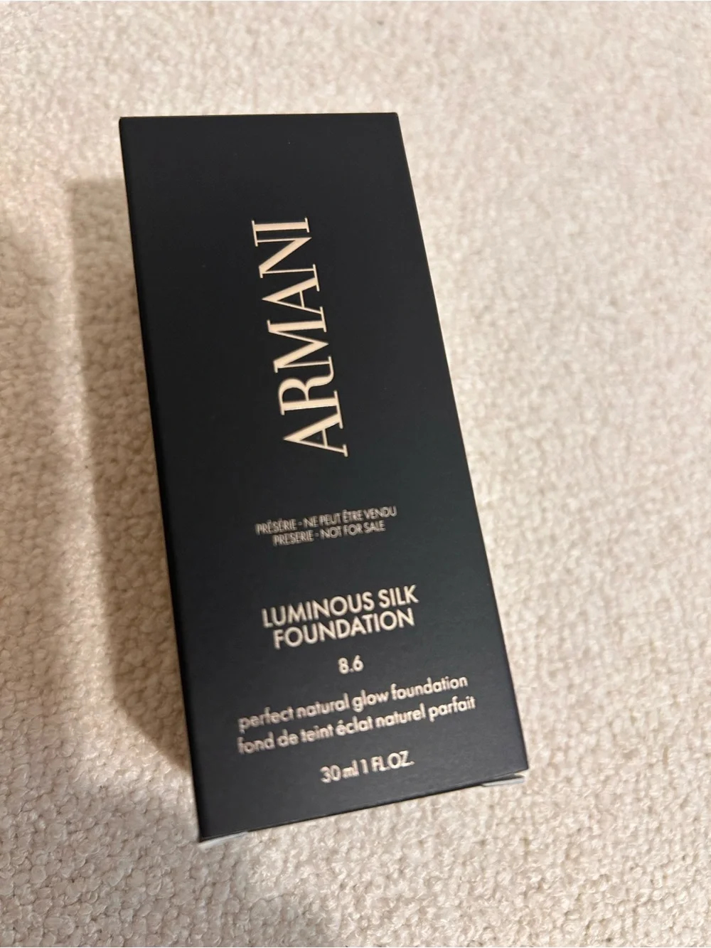 Armani Luminous Silk Foundation 8.6 | New PR Sample | Full Size